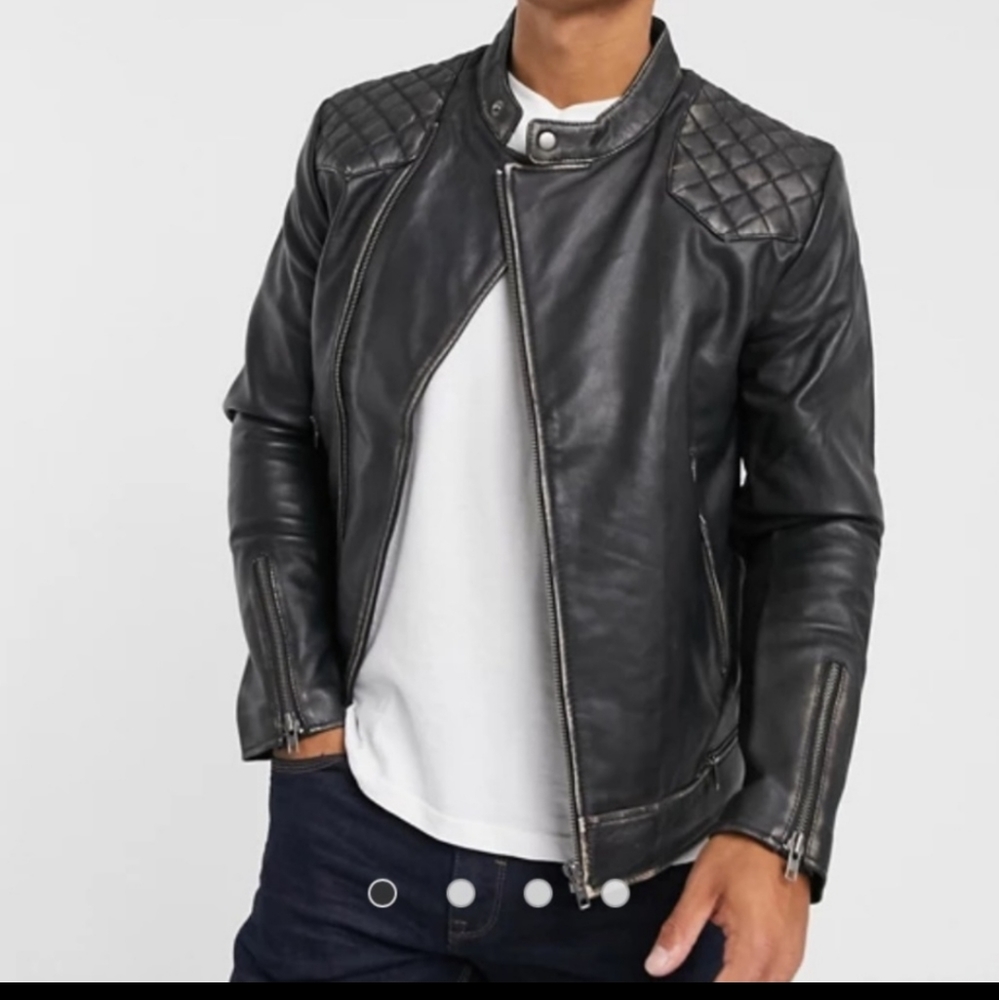 NEW never worn Bolongaro Men’s Leather Jacket